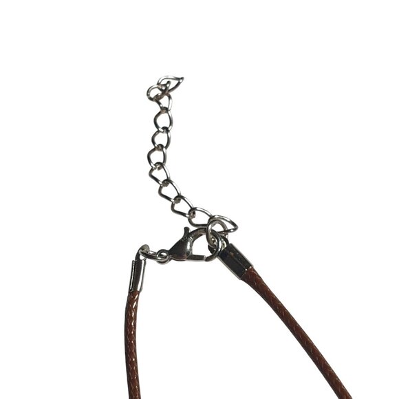 Raw Stone Pendant Necklace Agate 17" To 19" Length Earthy Natural Gemstone Gift - Picture 2 of 5